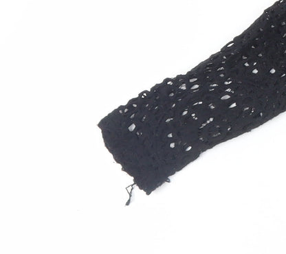 Womens UK Size 12 Topshop Black Cropped Blouse