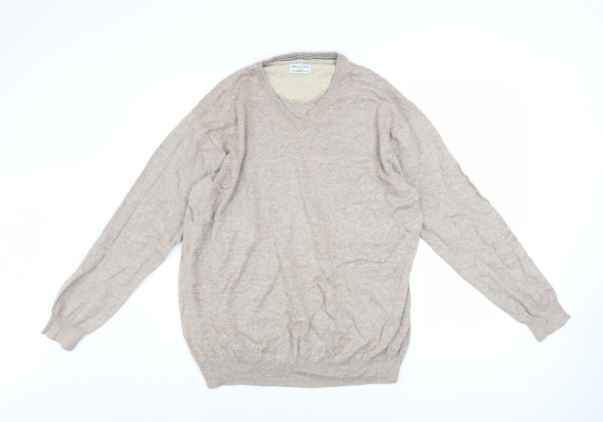 Mens UK Size XL Baileys Beige Pullover Jumper