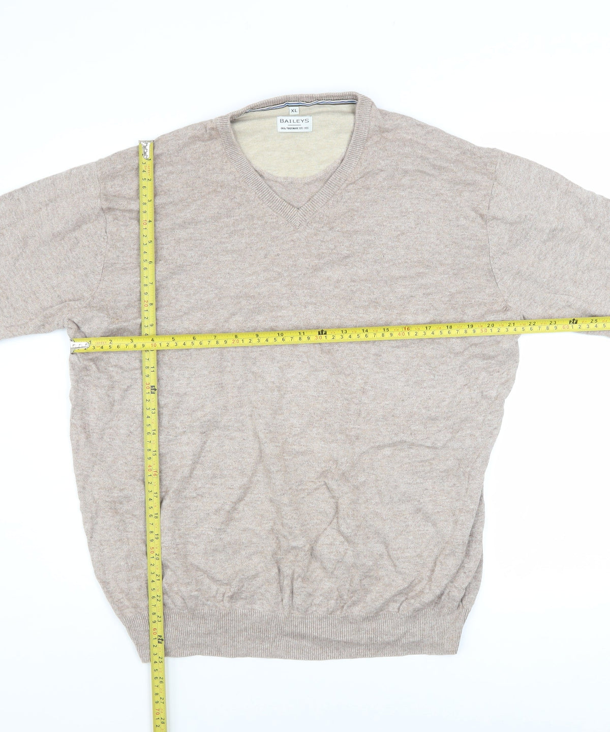 Mens UK Size XL Baileys Beige Pullover Jumper
