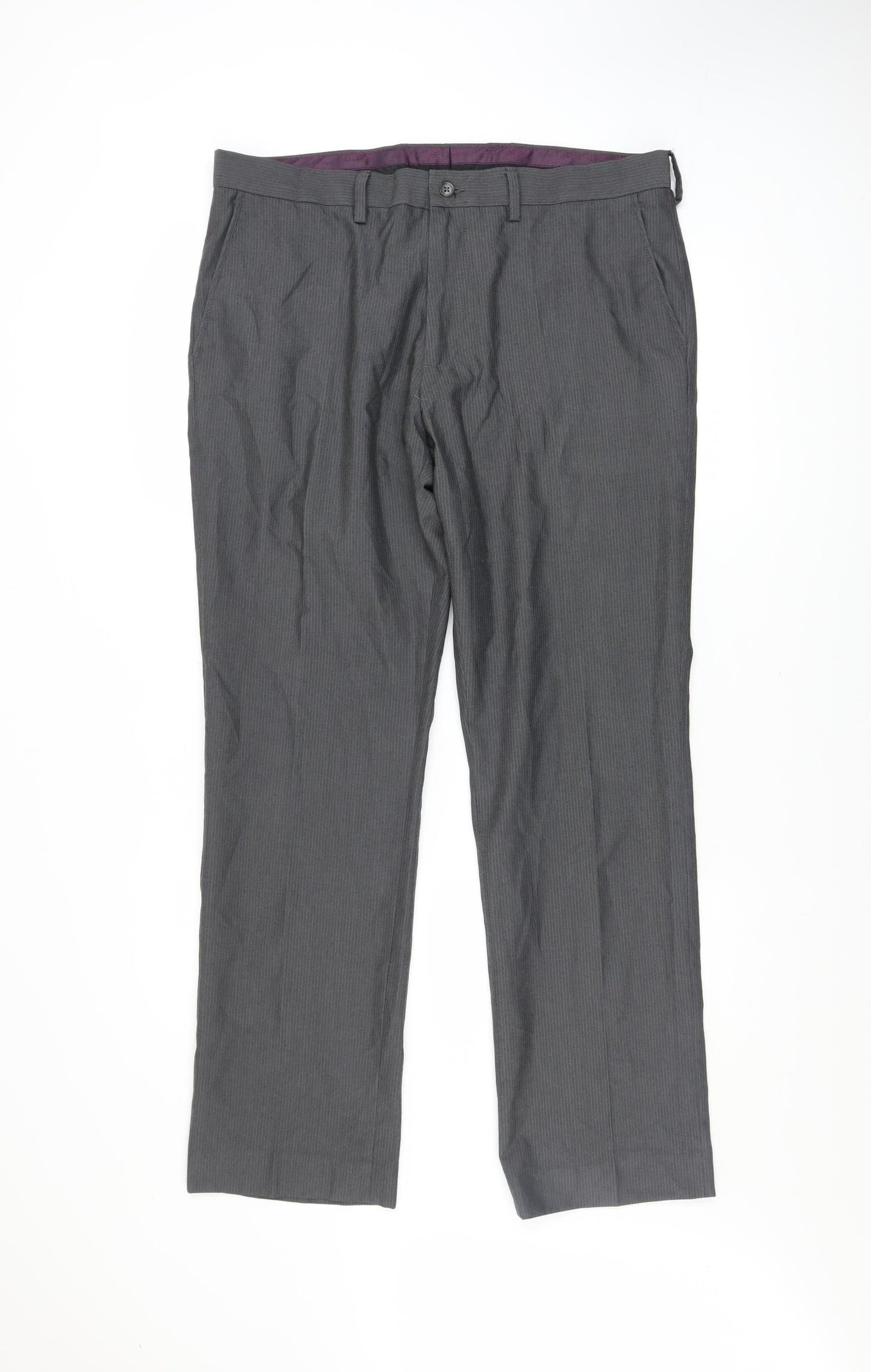 Mens UK Size 36L St. Bernard for Dunnes Stores Regular Fit Dress Pants Grey Trou