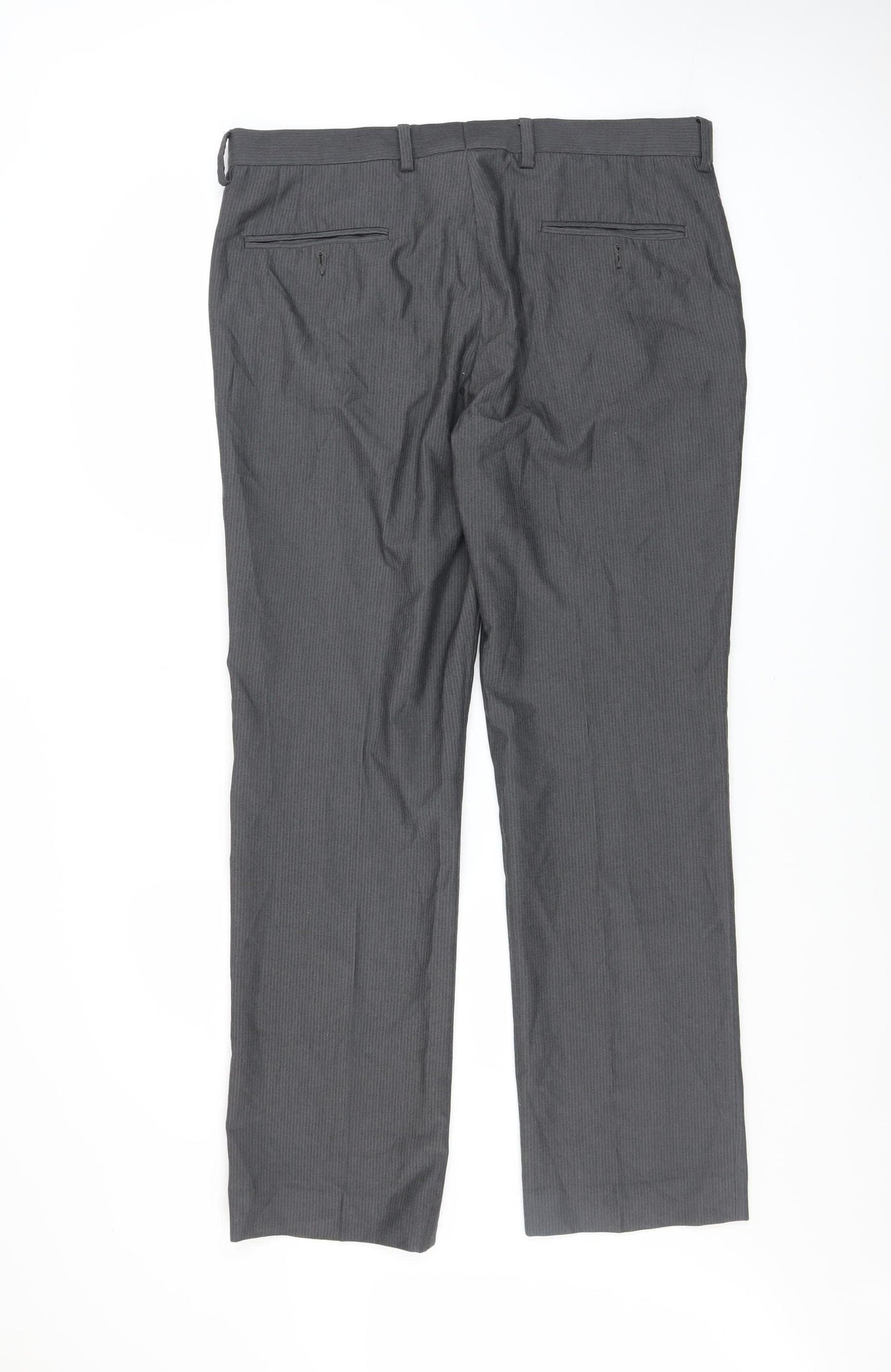 Mens UK Size 36L St. Bernard for Dunnes Stores Regular Fit Dress Pants Grey Trou