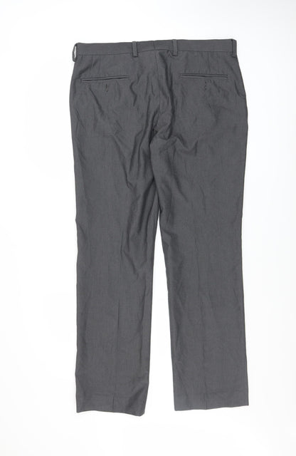 Mens UK Size 36L St. Bernard for Dunnes Stores Regular Fit Dress Pants Grey Trou