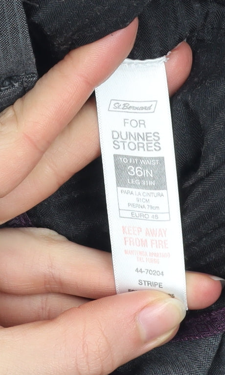 Mens UK Size 36L St. Bernard for Dunnes Stores Regular Fit Dress Pants Grey Trou