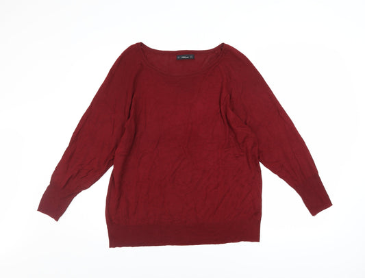 Womens UK Size S Zara Red Pullover Jumper