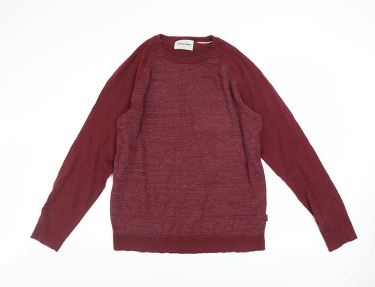 Mens UK Size XL JACK & JONES Red Pullover Jumper