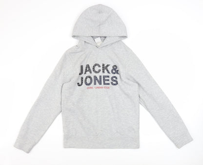 Mens UK Size S JACK & JONES Grey Pullover Hoodie