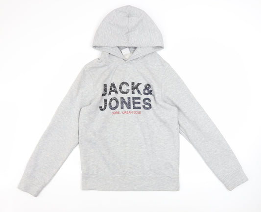 Mens UK Size S JACK & JONES Grey Pullover Hoodie