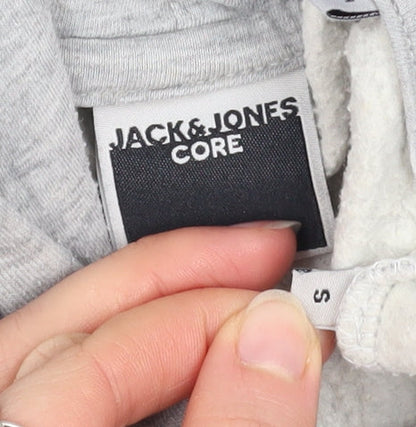 Mens UK Size S JACK & JONES Grey Pullover Hoodie