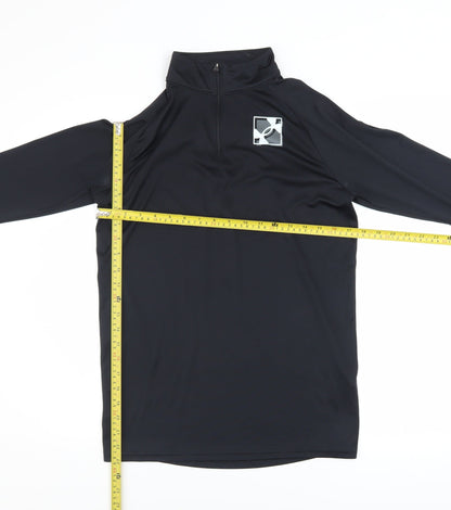 Under Armour Boys Black XL Half Zip Sweatshirt Lightweight Training Top