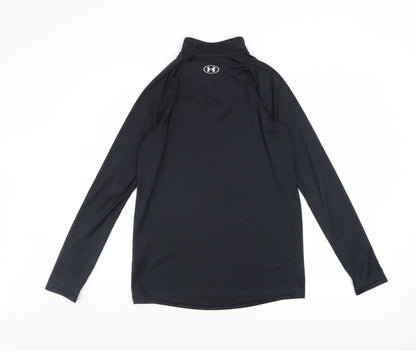 Under Armour Boys Black XL Half Zip Sweatshirt Lightweight Training Top