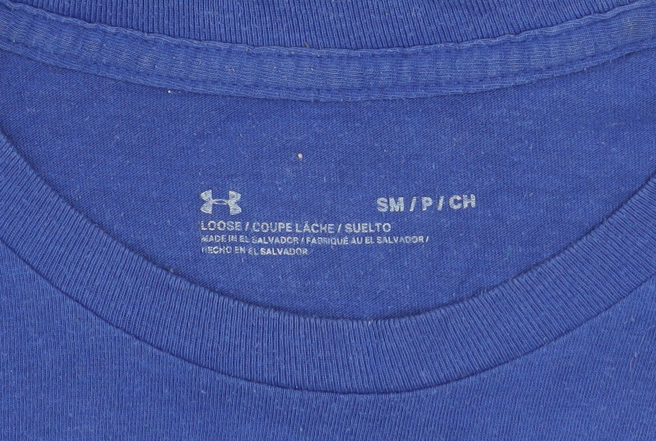 Mens UK Size S Under armour Blue  T-Shirt