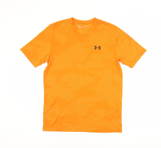 Mens UK Size S Under armour Orange Gym & Training Running & Jogging T-Shirt