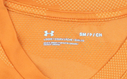 Mens UK Size S Under armour Orange Gym & Training Running & Jogging T-Shirt