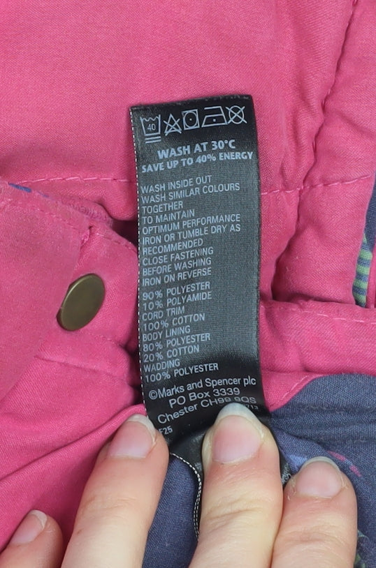 Womens UK Size 10 Marks and Spencer Pink Puffer Jacket