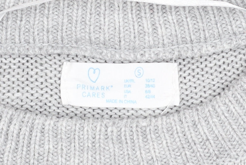Womens UK Size S Primark Grey Pullover Jumper