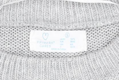 Womens UK Size S Primark Grey Pullover Jumper