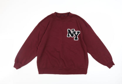 Dunnes Mens Red NY Crew Neck Sweatshirt Medium