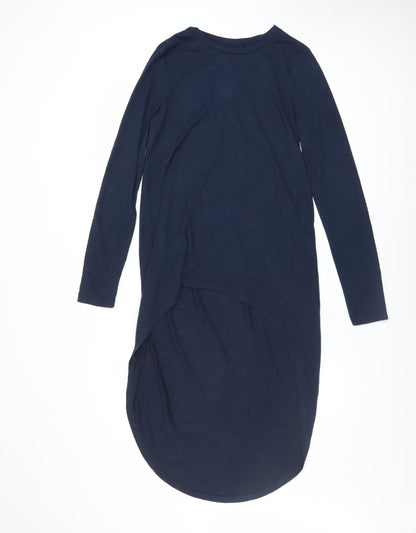 Noisy May Women’s Blue Long Sleeve Midi T-Shirt Dress Size M