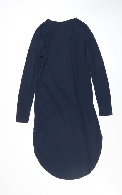 Noisy May Women’s Blue Long Sleeve Midi T-Shirt Dress Size M