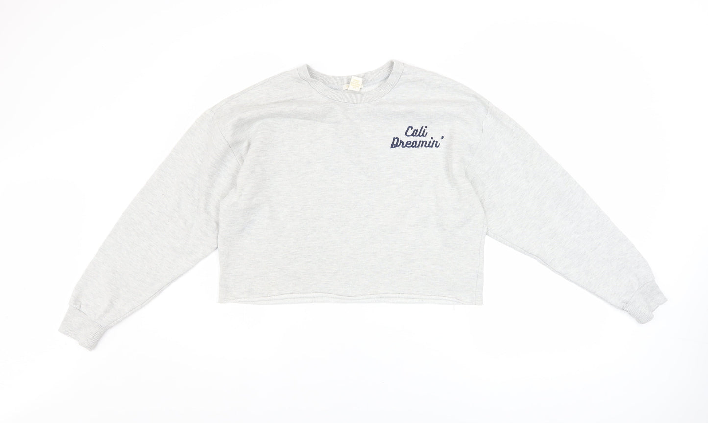 Womens UK Size S FOREVER 21 Grey Pullover Sweatshirt