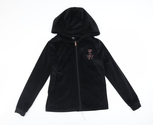 Girls UK Size 13 Years Firetrap Black Full Zip Hoodie