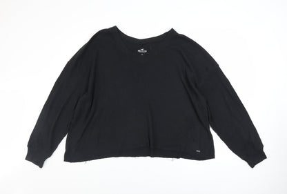 Womens UK Size XL Hollister Black Pullover Sweatshirt