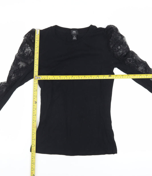 Womens UK Size 6 River Island Black Basic Blouse