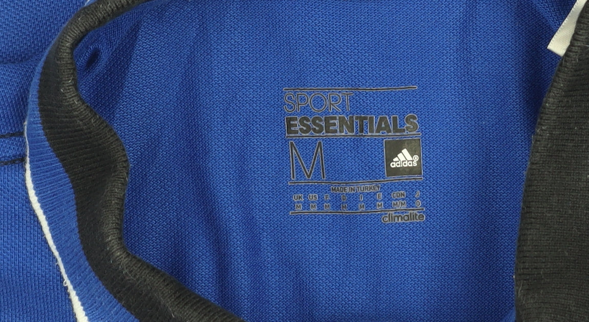 Mens UK Size M adidas Cotton Blend Polo Shirt