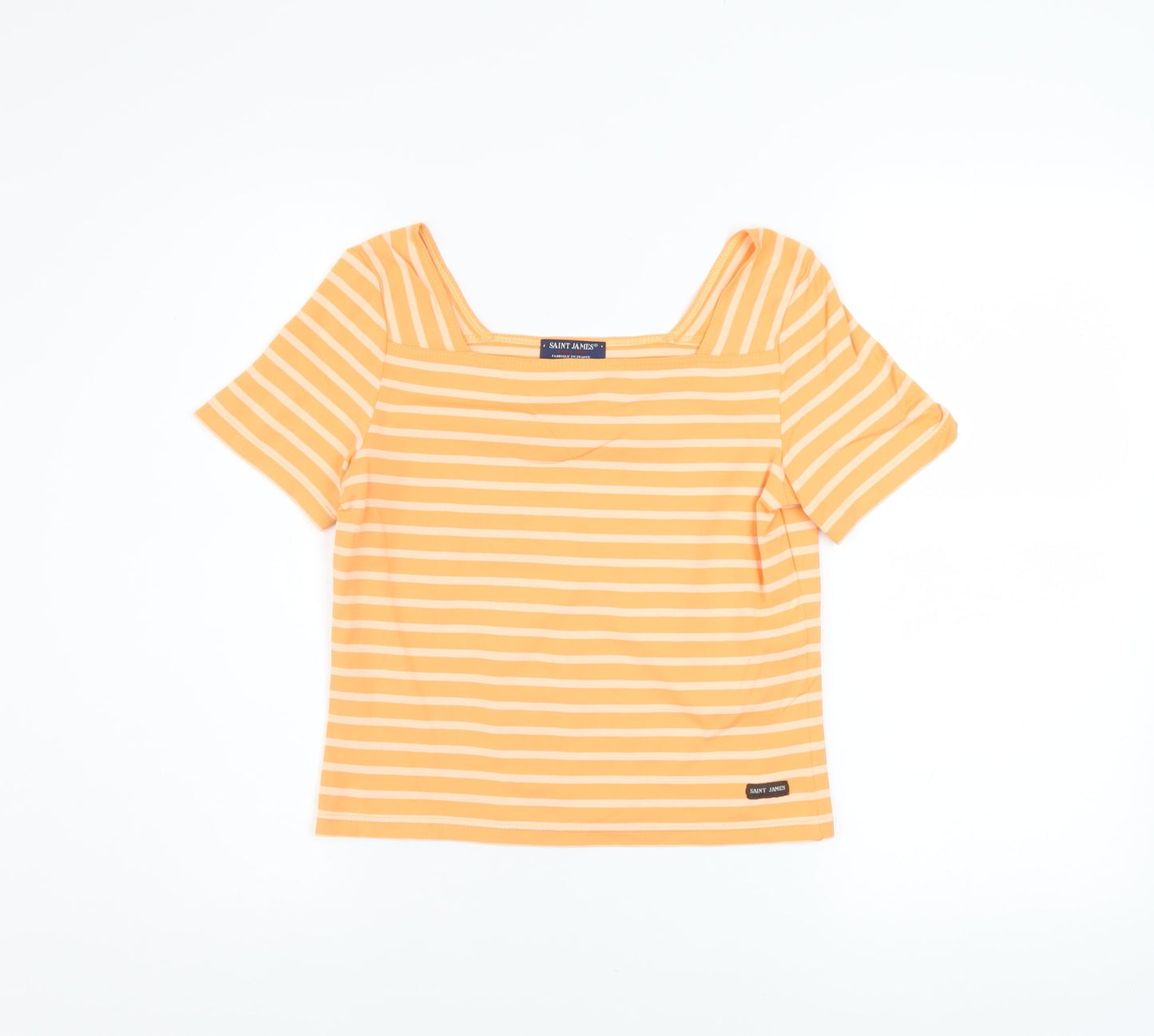 Womens UK Size 10 Saint James Orange Basic T-Shirt