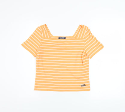 Womens UK Size 10 Saint James Orange Basic T-Shirt