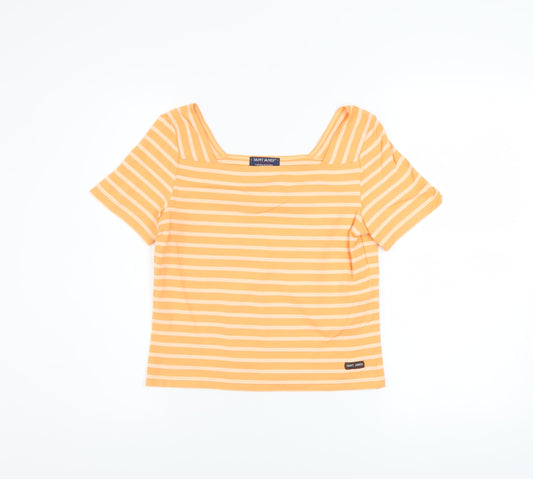 Womens UK Size 10 Saint James Orange Basic T-Shirt