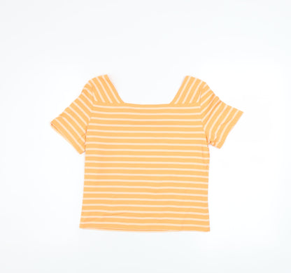 Womens UK Size 10 Saint James Orange Basic T-Shirt