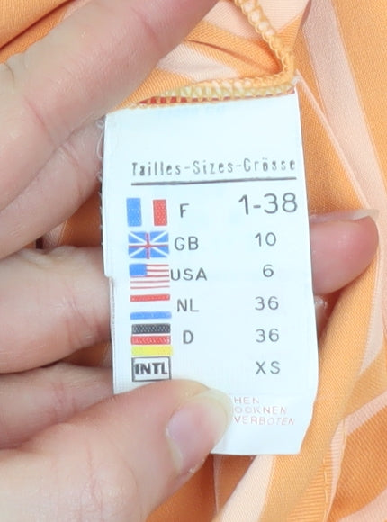 Womens UK Size 10 Saint James Orange Basic T-Shirt