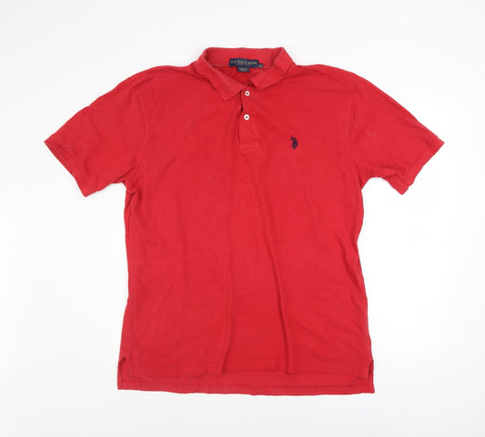 Mens UK Size L U.S. Polo Assn. 100% Cotton Polo Shirt