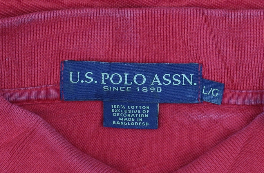 Mens UK Size L U.S. Polo Assn. 100% Cotton Polo Shirt