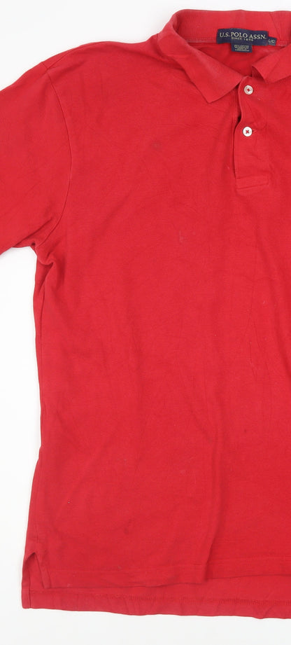 Mens UK Size L U.S. Polo Assn. 100% Cotton Polo Shirt