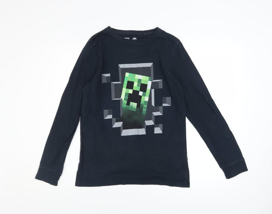 Boys UK Size 12 Years NEXT Black Basic Pullover T-Shirt