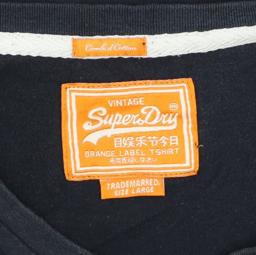 Mens UK Size L Superdry Blue  T-Shirt