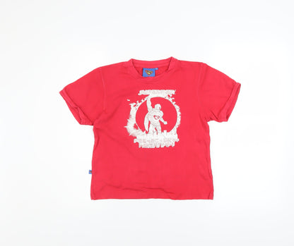 Womens UK Size M Superman Red Basic T-Shirt