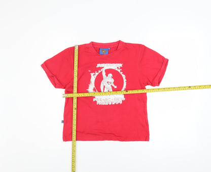 Womens UK Size M Superman Red Basic T-Shirt