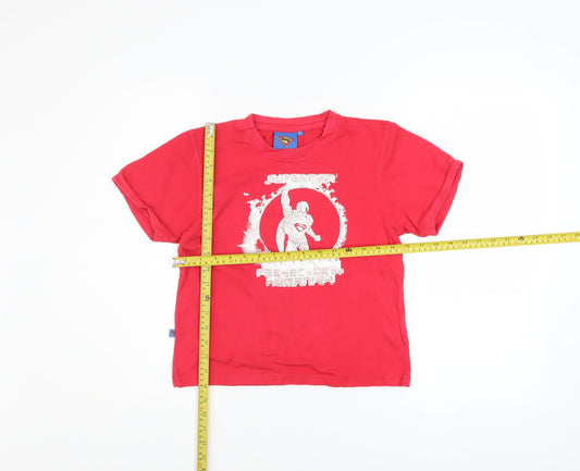 Womens UK Size M Superman Red Basic T-Shirt