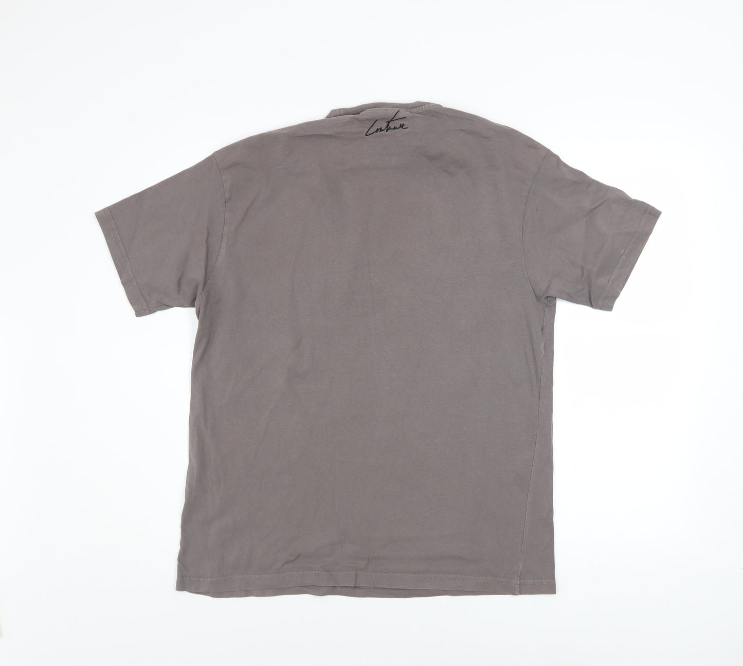 Womens UK Size 6 Couture Grey Basic T-Shirt
