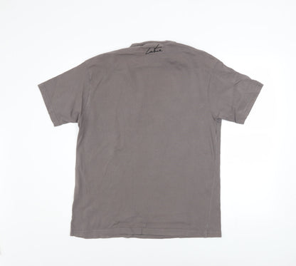 Womens UK Size 6 Couture Grey Basic T-Shirt