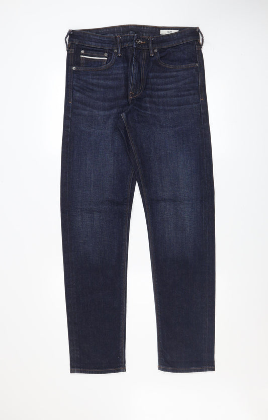 Marks and Spencer Men's Blue Slim Fit Denim Jeans W30 L33
