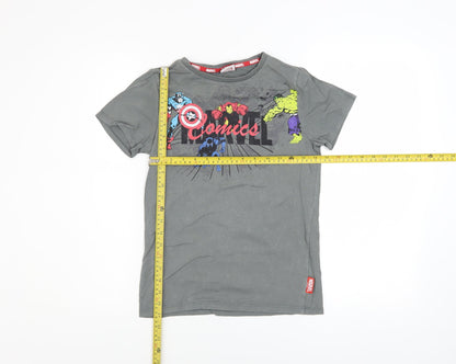 Tu Boys Marvel Comics Grey Short Sleeve Graphic T-Shirt Age 10 Years