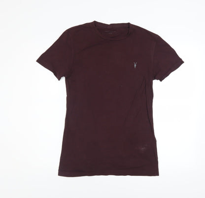 Mens UK Size XS AllSaints Brown  T-Shirt