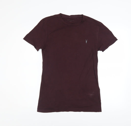 Mens UK Size XS AllSaints Brown  T-Shirt