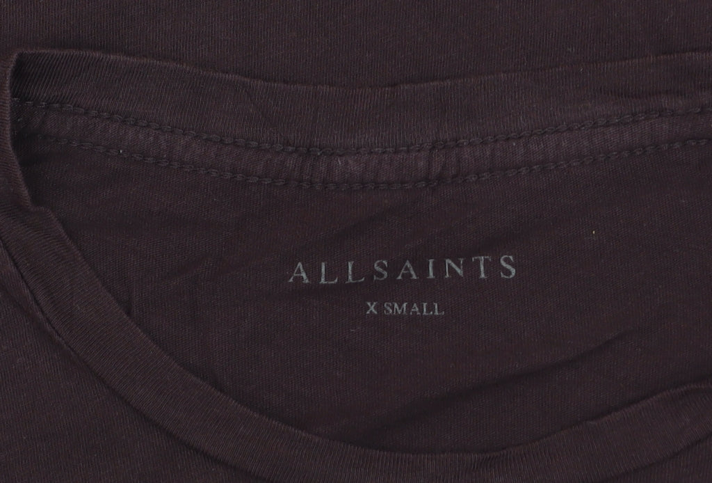Mens UK Size XS AllSaints Brown  T-Shirt