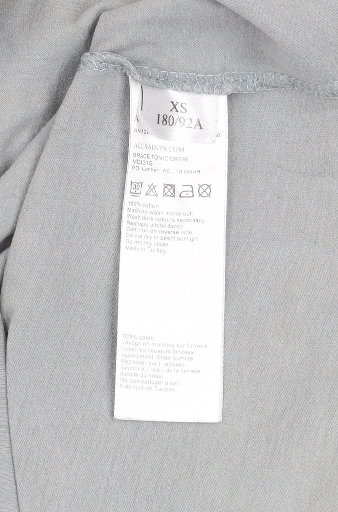 Mens UK Size XS AllSaints Grey  T-Shirt