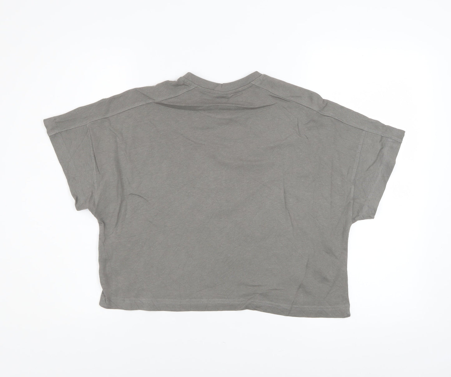 Girls UK Size 13-14 Years Zara Grey Cropped T-Shirt